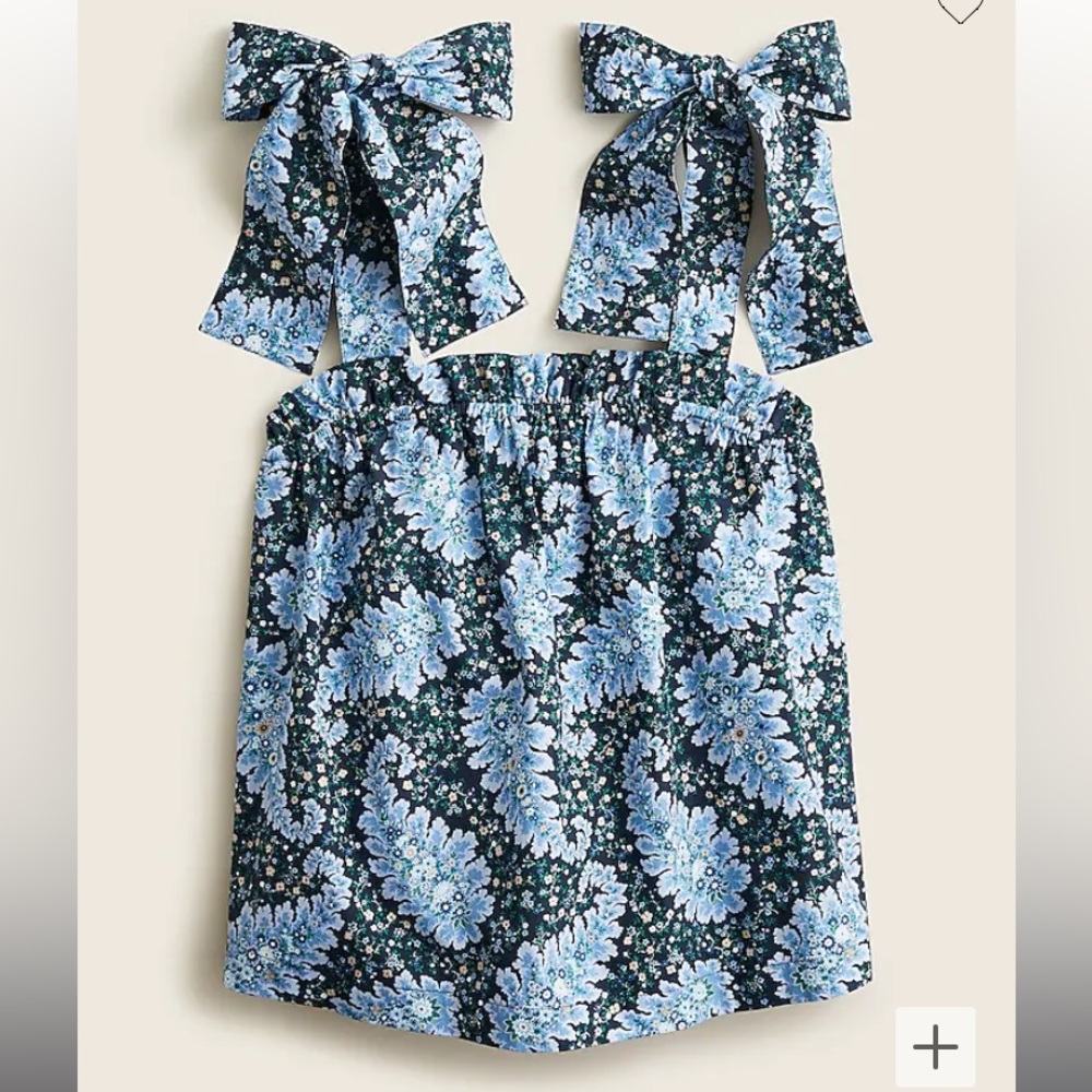 J. Crew Collection tie-shoulder tank in Ratti Pacific paisley XXS EUC Blue